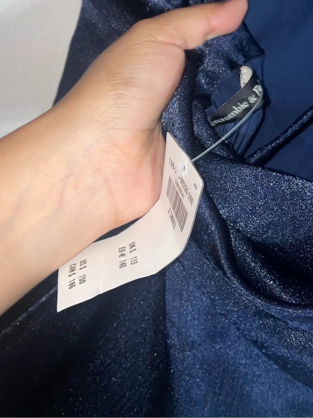 NWT Abercrombie & Fitch cowl back maxi dress features long sleeves